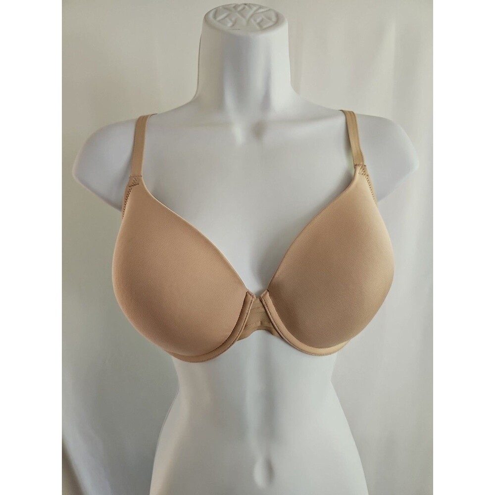 Natori Nude Beige Full Coverage Underwire Bra Size 34DD Mesh Back